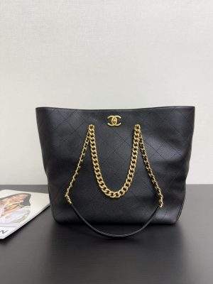 Premium Grained Shiny Calfskin Replica Shopping Bag