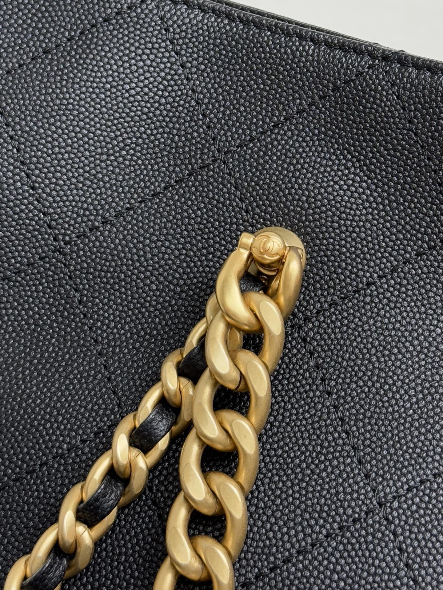 Premium Grained Shiny Calfskin Replica Shopping Bag - Image 7