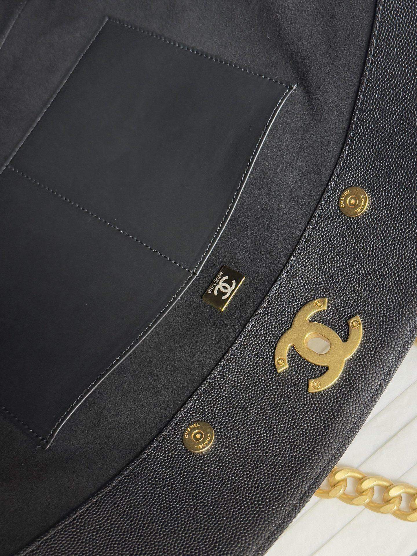 Premium Grained Shiny Calfskin Replica Shopping Bag - Image 8