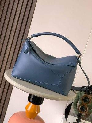 Finest Loewe Large Puzzle Edge Replica Bag In Classic Calfskin