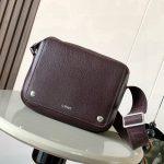 Deluxe Loewe Medium Pebble Replica Messenger Bag In Smooth Calfskin - Burgundy