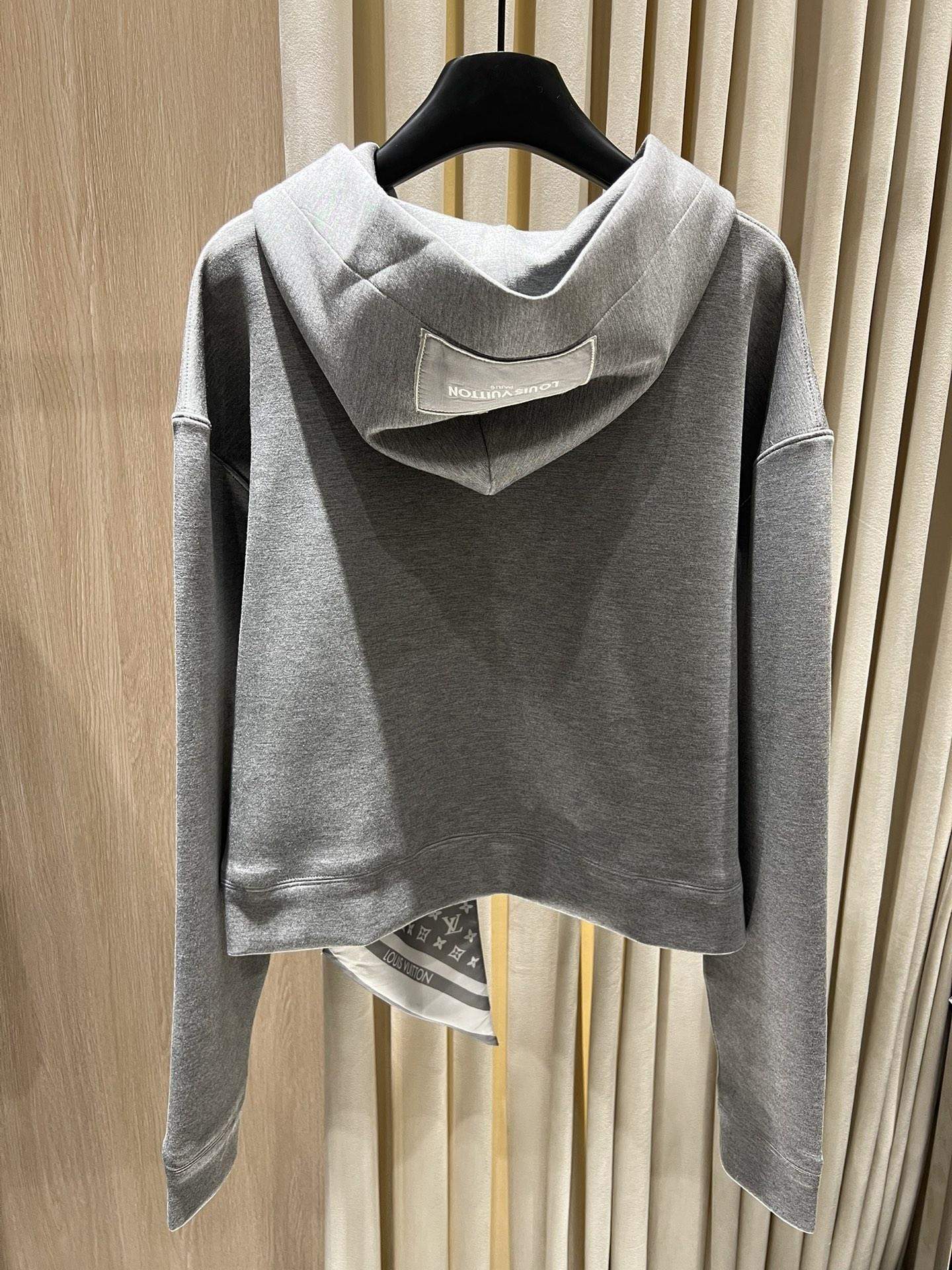 Exclusive Louis Vuitton Cropped Monogram Scarf Replica Hoodie - Image 2