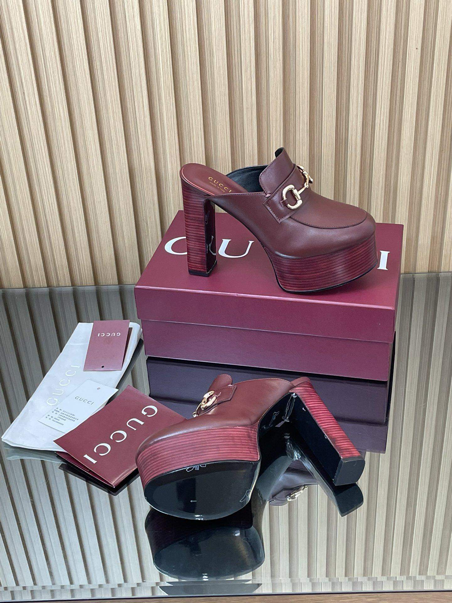 Exclusive Gucci Replica Platform Mule With Horsebit - Image 6