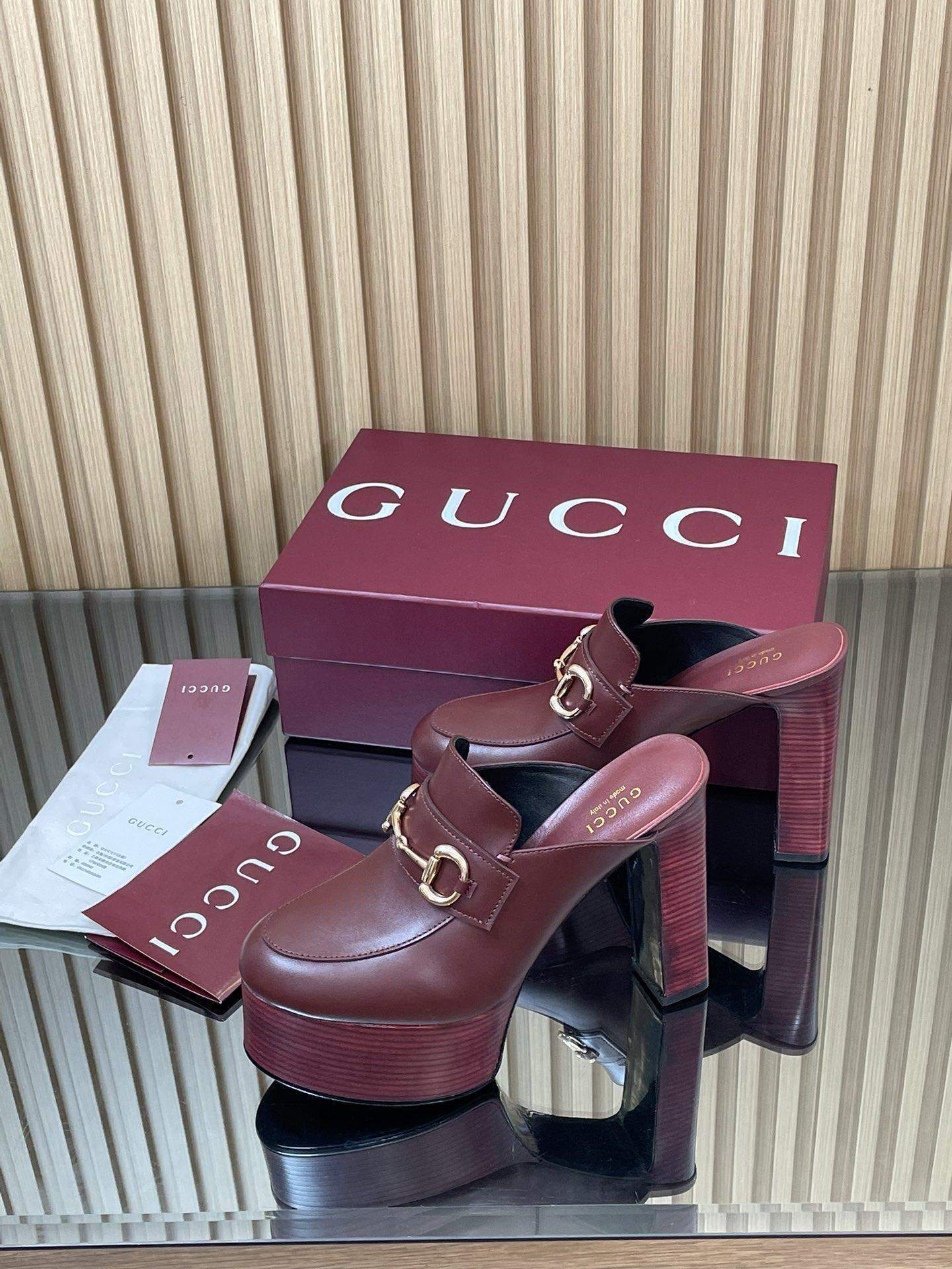 Exclusive Gucci Replica Platform Mule With Horsebit