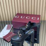 Exclusive Gucci Replica Platform Mule With Horsebit - Black