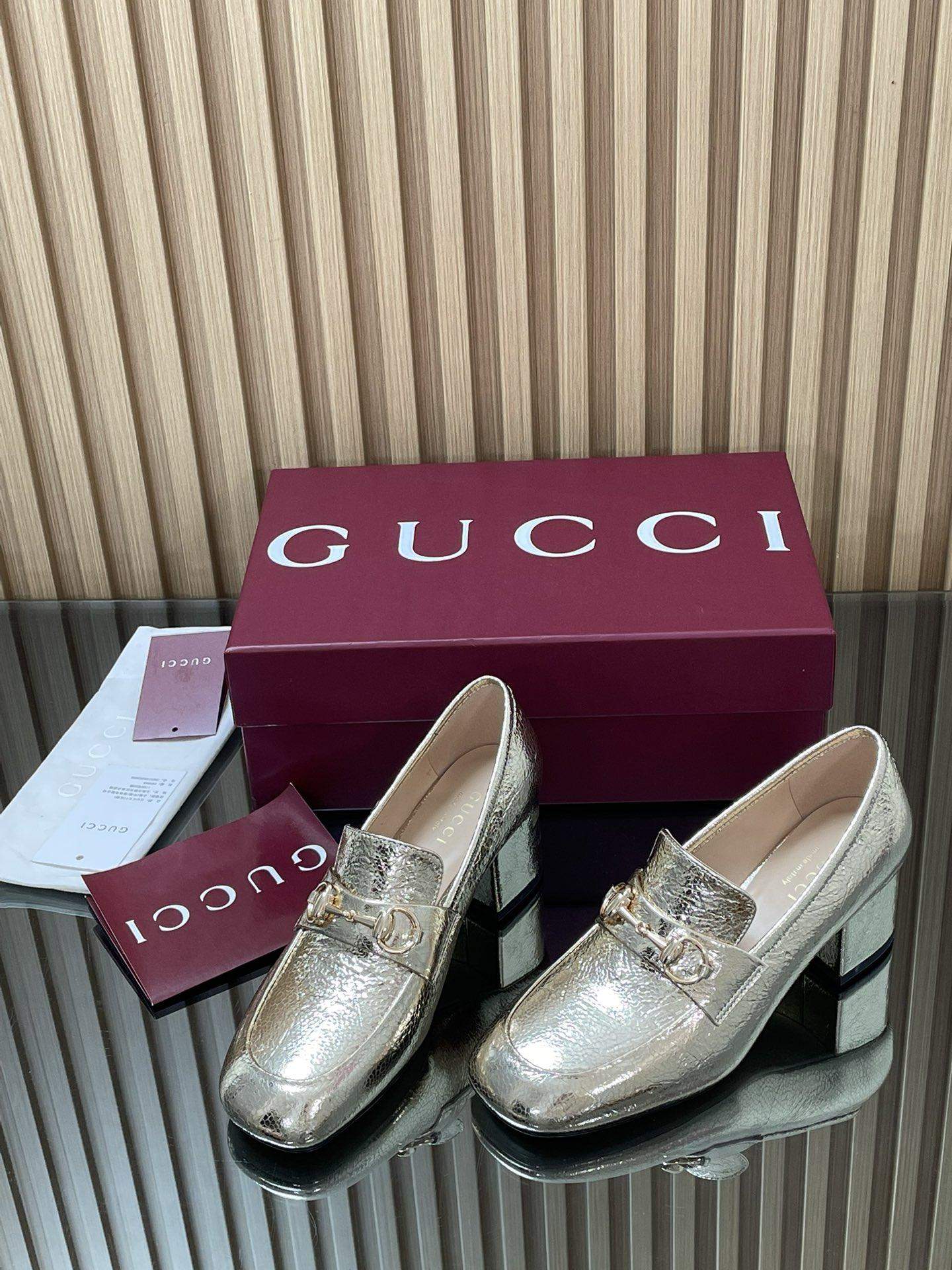 Deluxe Gucci Replica Loafer Pump With Horsebit - Image 4