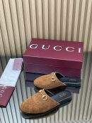Copy Gucci Horsebit GG Suede Replica Mules