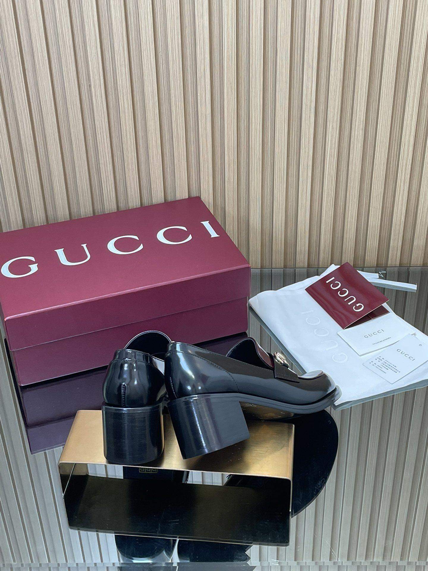 Exclusive Gucci Heeled Replica Loafer With Horsebit - Image 8