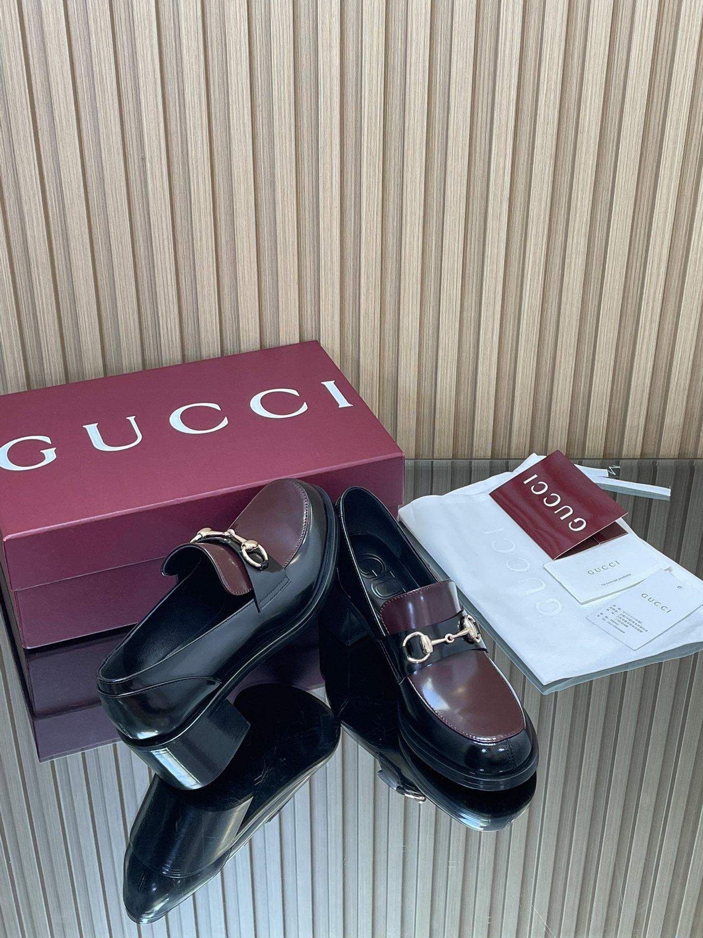 Exclusive Gucci Heeled Replica Loafer With Horsebit - Image 7