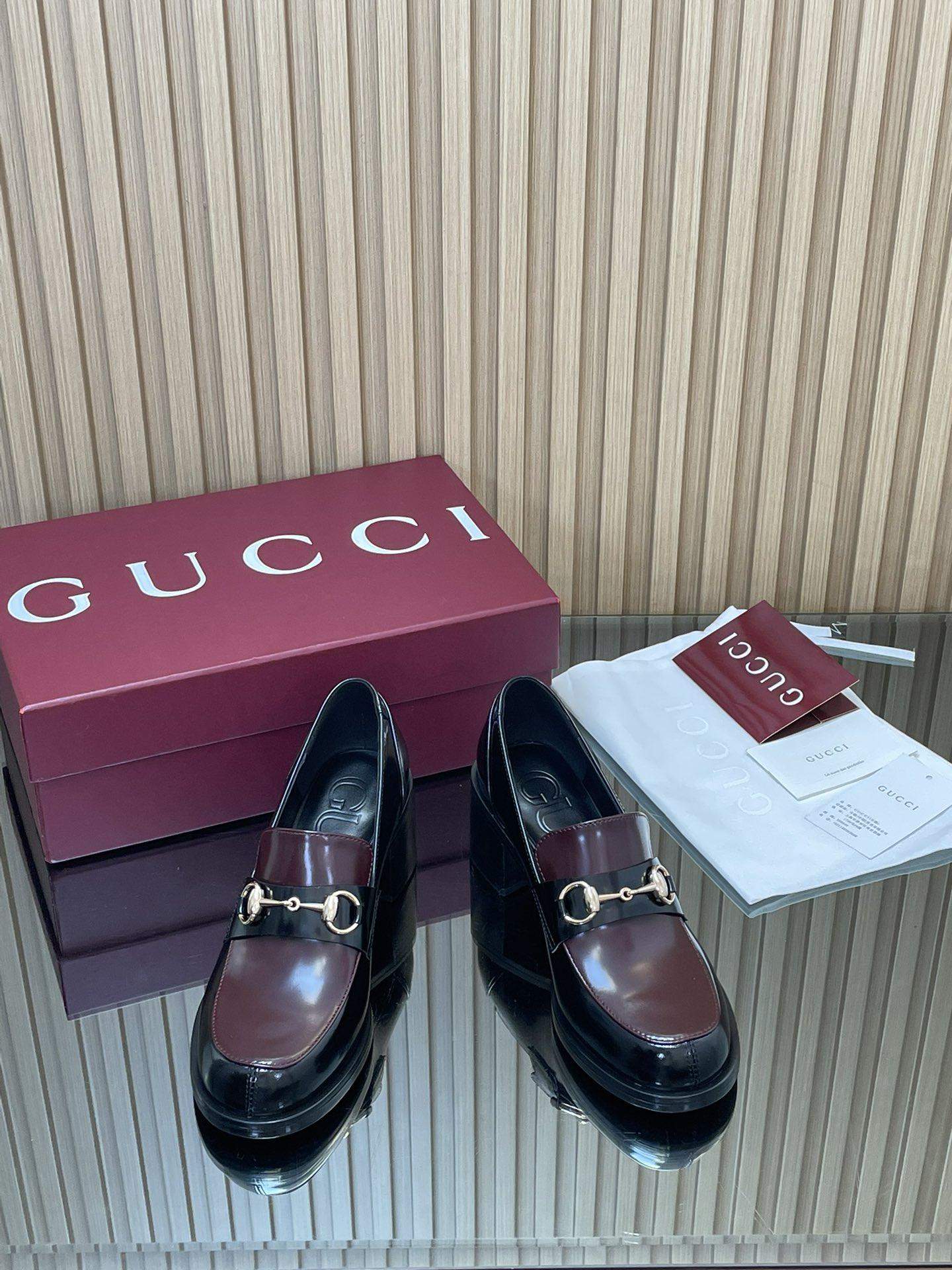 Exclusive Gucci Heeled Replica Loafer With Horsebit - Image 2