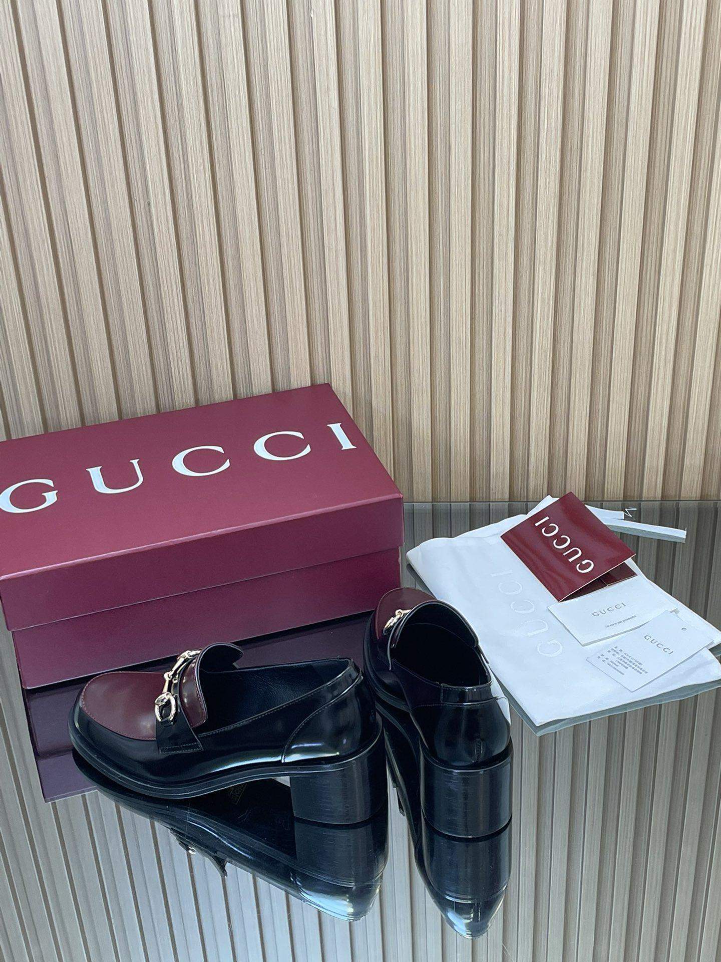 Exclusive Gucci Heeled Replica Loafer With Horsebit - Image 6