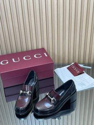 Exclusive Gucci Heeled Replica Loafer With Horsebit