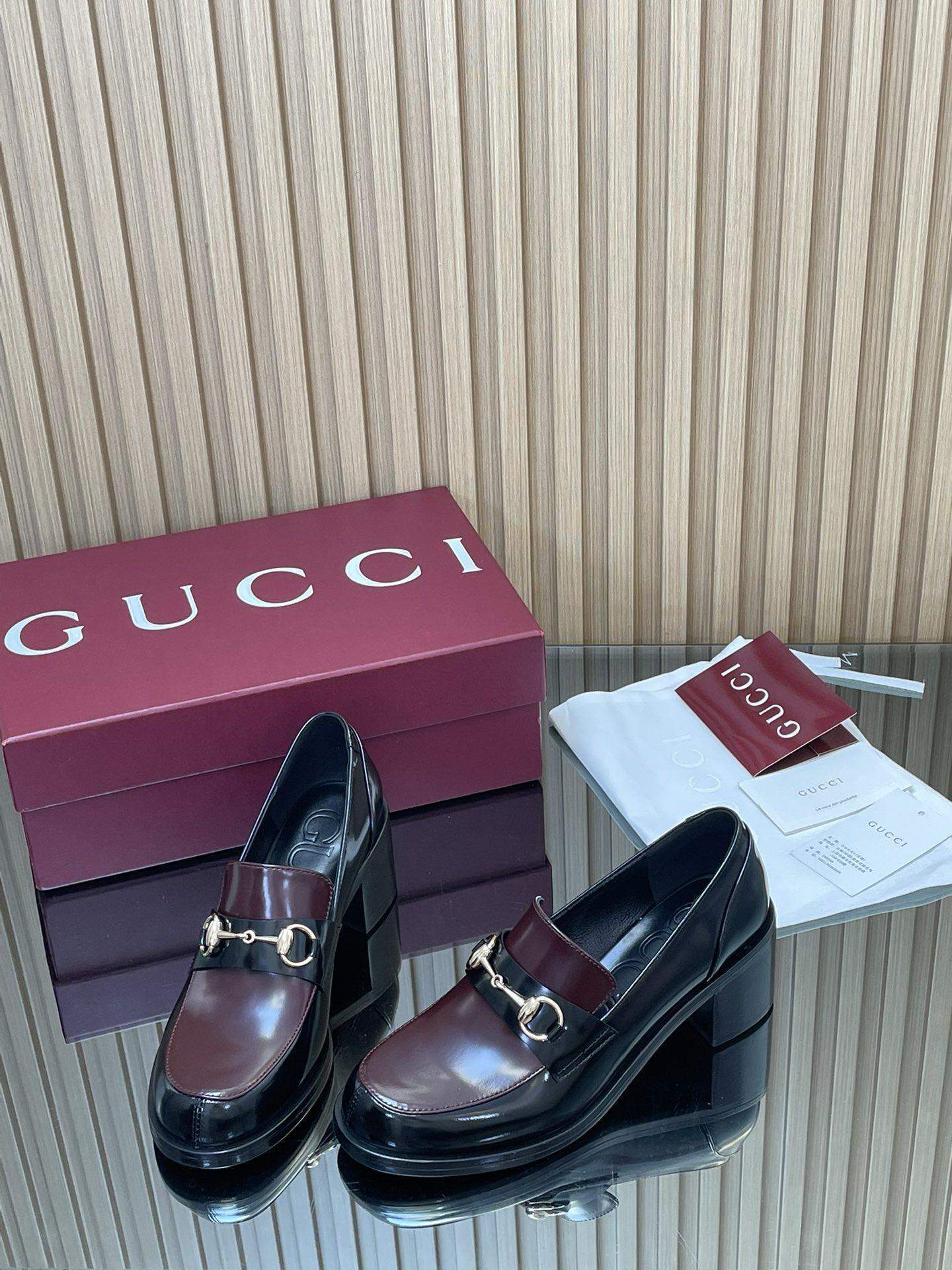 Exclusive Gucci Heeled Replica Loafer With Horsebit