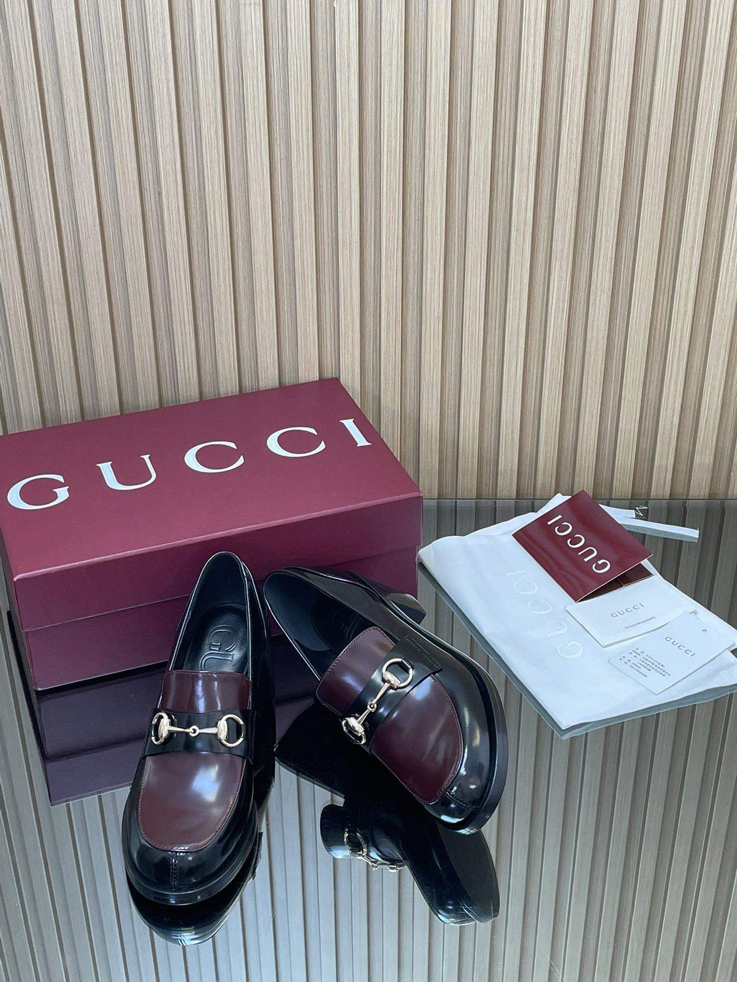Exclusive Gucci Heeled Replica Loafer With Horsebit - Image 5