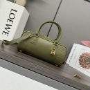 Exact Copy Loewe Amazona 23 Cropped Replica Bag In Shiny Calfskin Gold-Tone Metal - Green