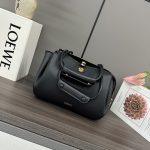 Premium Loewe Small Madrid Replica Bag In Supple Grained Calfskin - Black