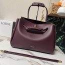 Deluxe Loewe Large Madrid Replica Bag In Supple Grained Calfskin - Burgundy