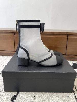 High Quality Mesh & Grosgrain Short Replica Boots