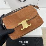 Exclusive Celine Teen Triomphe Replica Bag In Nubuck Calfskin