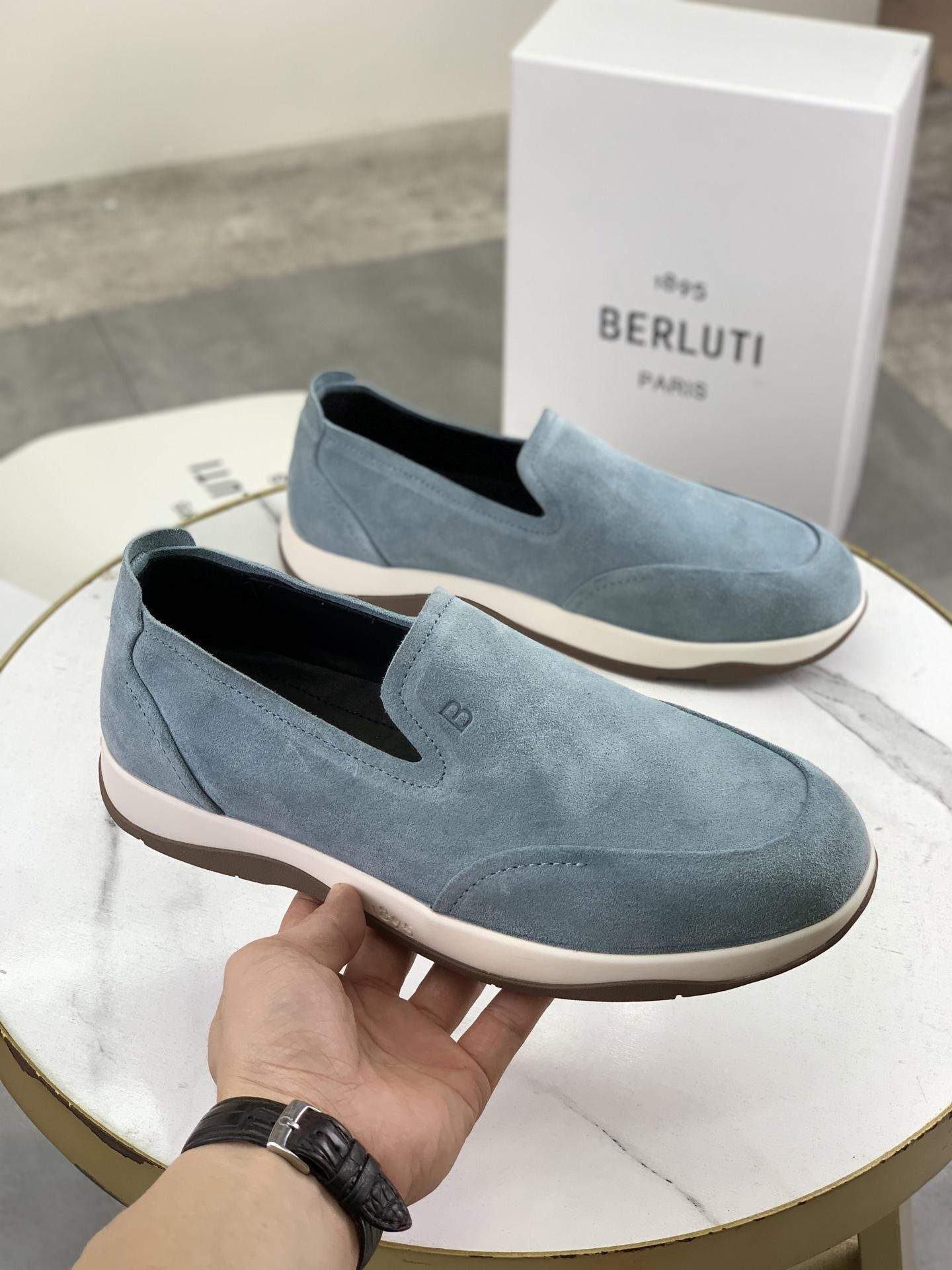 High Quality Berluti Echappée Suede Calf Replica Loafer - Image 5