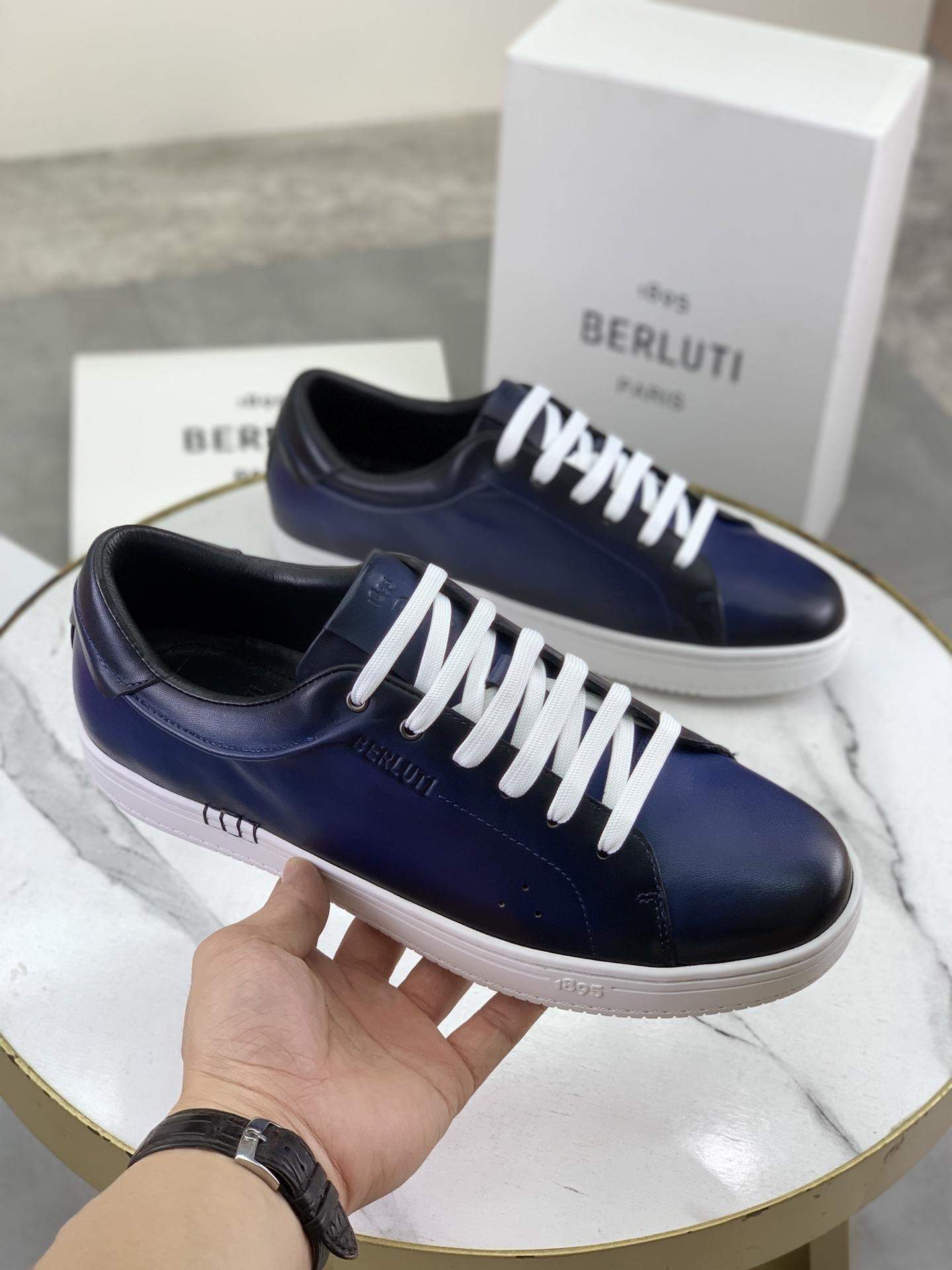 Copy Berluti Playtime Venezia Calf Leather Replica Sneaker - Image 4