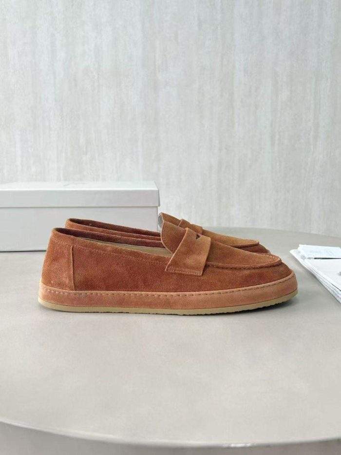 Deluxe Brunello Cucinelli Washed Suede Replica Loafer Sneakers