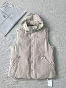 Buy Brunello Cucinelli Bonded Wool Flannel Replica Down Vest With Detachable Hood