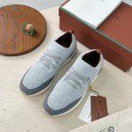 Exclusive Loro Piana 360 LP Flexy Walk Replica Sneaker - Light Gray