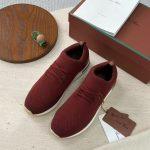 Exclusive Loro Piana 360 LP Flexy Walk Replica Sneaker - Burgundy