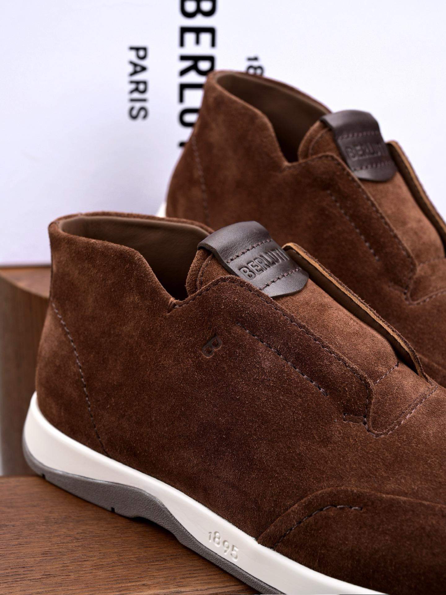 Luxury Replica Berluti Echappée Suede Calf Slip On - Image 4