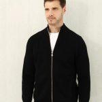 Copy Brunello Cucinelli Malfilé Cotton English Rib Cardigan With Raglan Sleeves And Zipper - Black