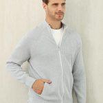Copy Brunello Cucinelli Malfilé Cotton English Rib Cardigan With Raglan Sleeves And Zipper - Light Gray