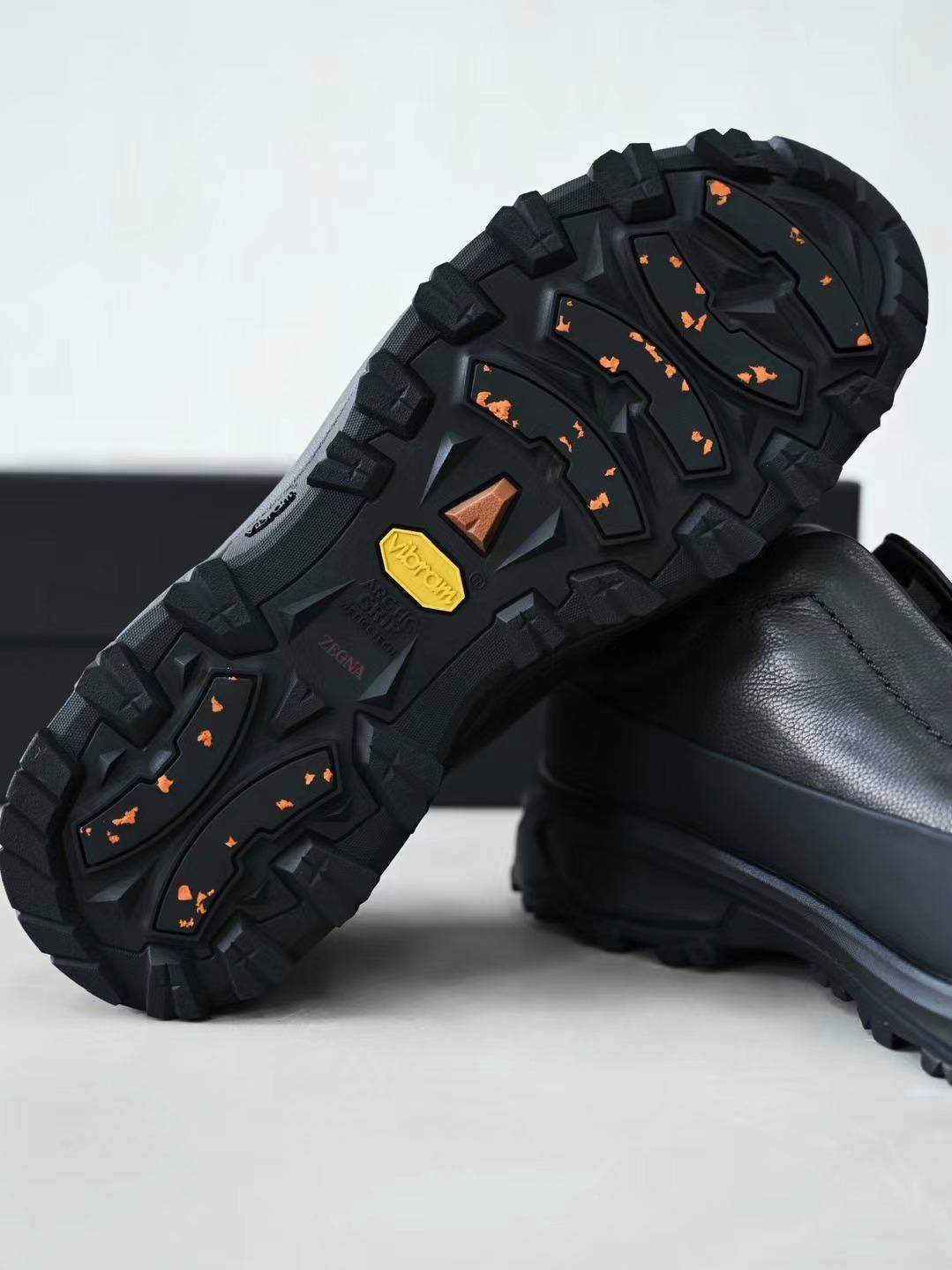 Copy Ermenegildo Zegna Leather Triple Stitch Monte Sneakers - Image 6