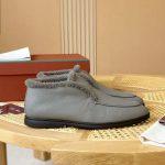 Top Grade Loro Piana Open Walk Replica Ankle Boot - Light Gray