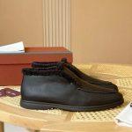 Top Grade Loro Piana Open Walk Replica Ankle Boot - Dark Brown