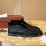 Top Grade Loro Piana Open Walk Replica Ankle Boot - Black