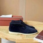 Deluxe Loro Piana Open Walk Replica Ankle Boot - Navy Blue