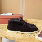 Deluxe Loro Piana Open Walk Replica Ankle Boot - Dark Brown