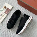 Luxury Replica Loro Piana Week End Walk Sneaker - Black