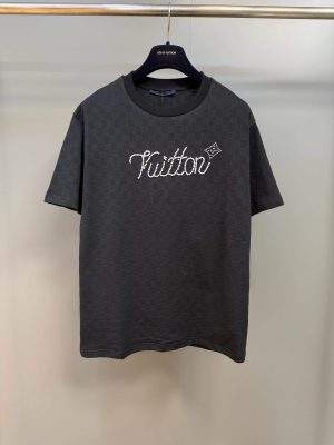 High Quality Louis Vuitton Signature Embellished Replica T-Shirt