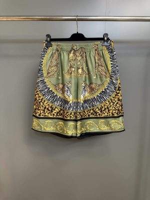 Luxury Versace Wild Cats Silk Replica Shorts