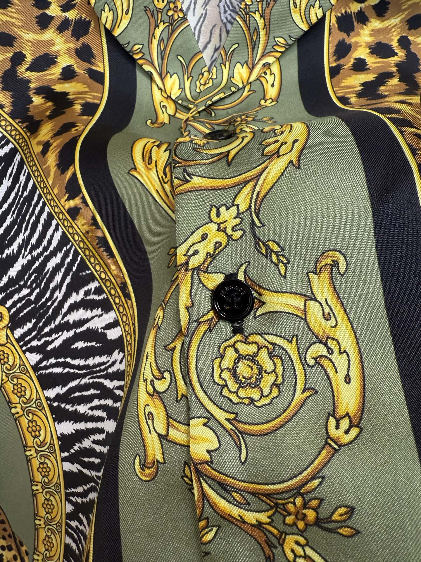 Premium Versace Wild Cats Silk Replica Shirt - Image 4