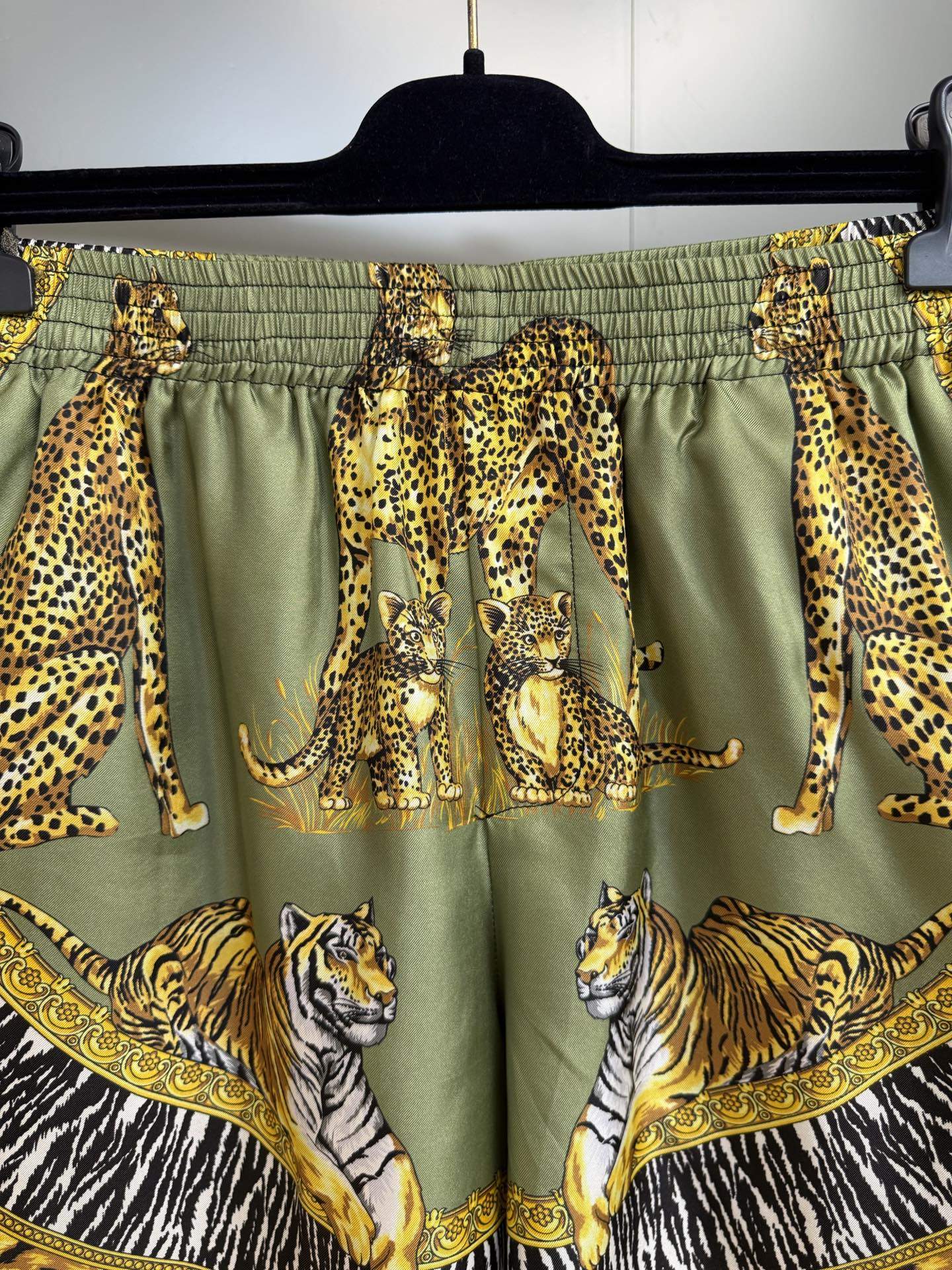 Luxury Versace Wild Cats Silk Replica Shorts - Image 4