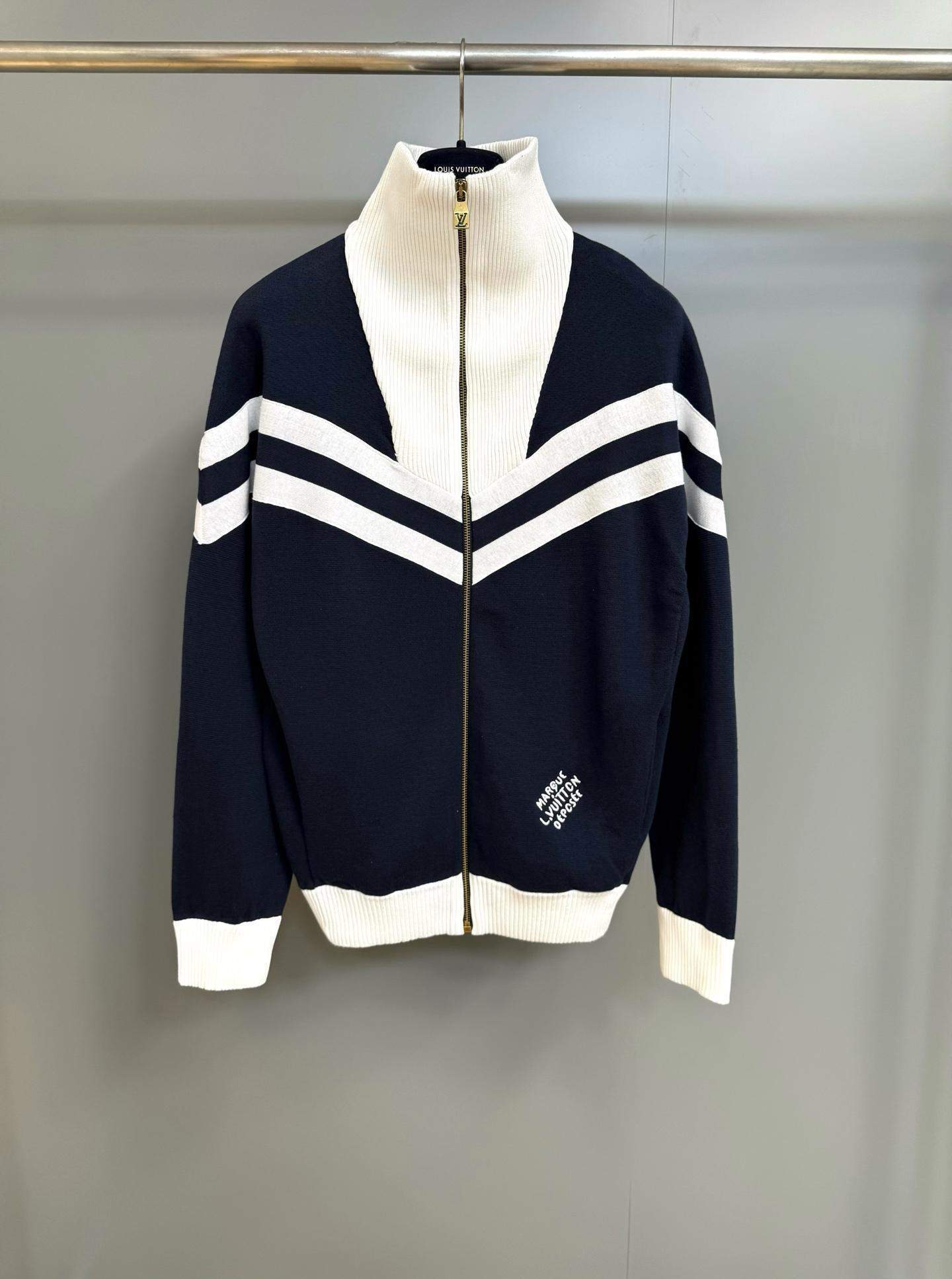 Copy Louis Vuitton Knitted Cotton Sailor Replica Blouson