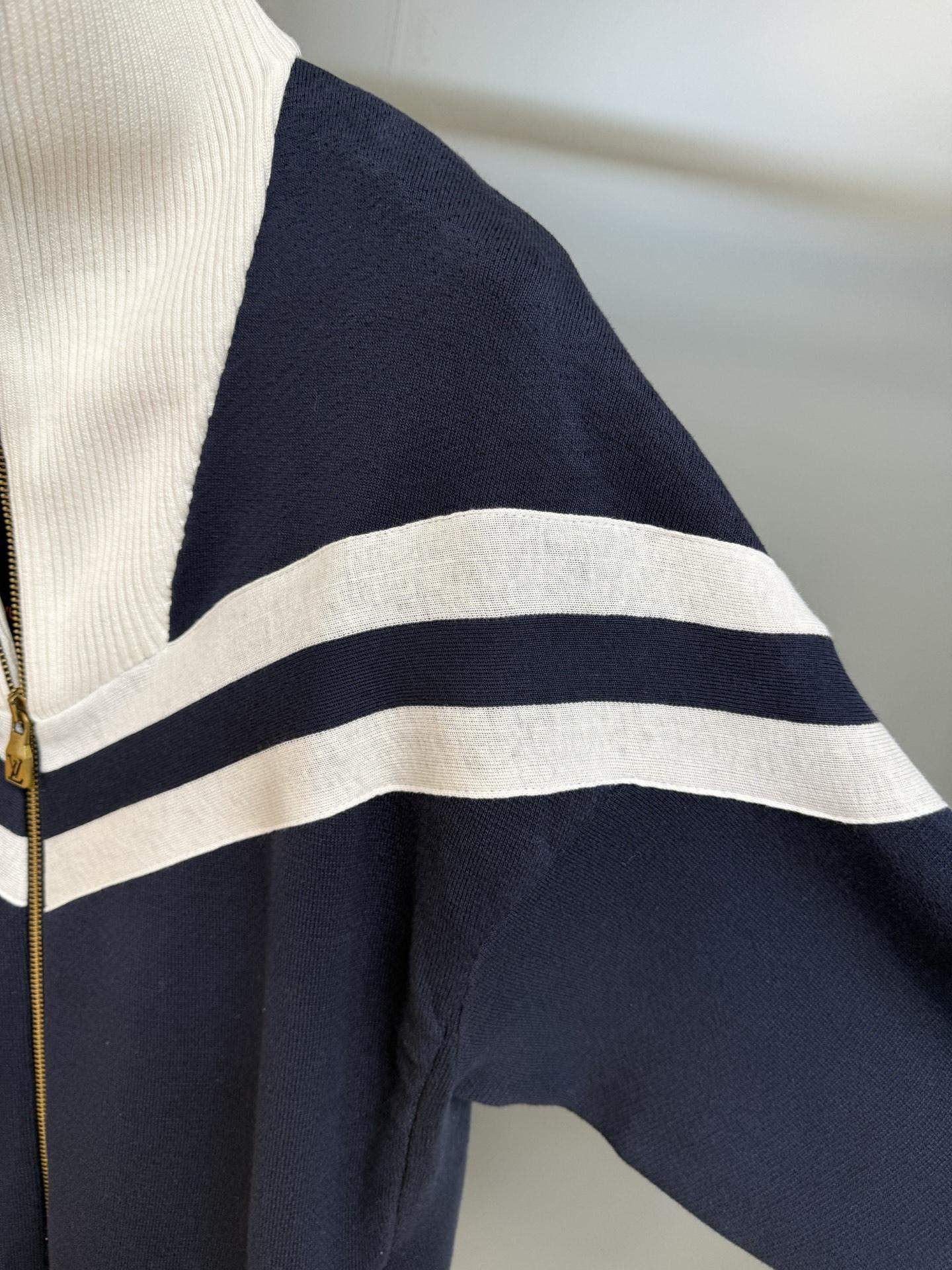 Copy Louis Vuitton Knitted Cotton Sailor Replica Blouson - Image 6