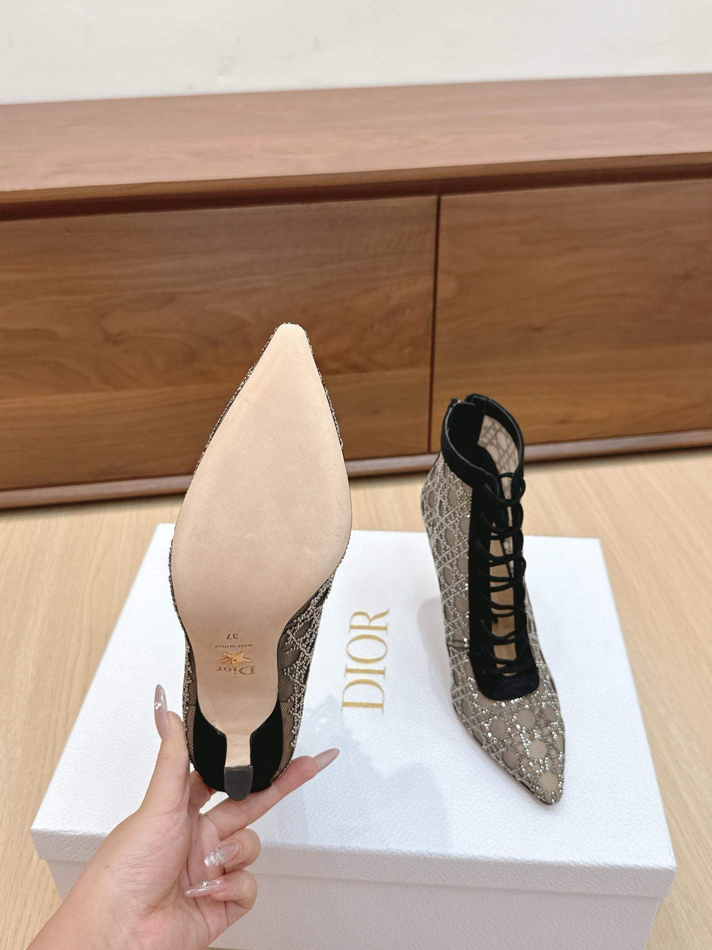 Copy Christian Dior Capture Heeled Replica Ankle Boot - Image 9