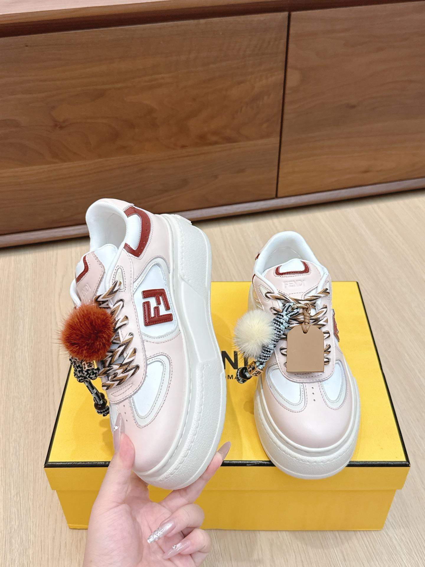 Luxury Replica Fendi Match Low Top Platform Sneaker - Image 5