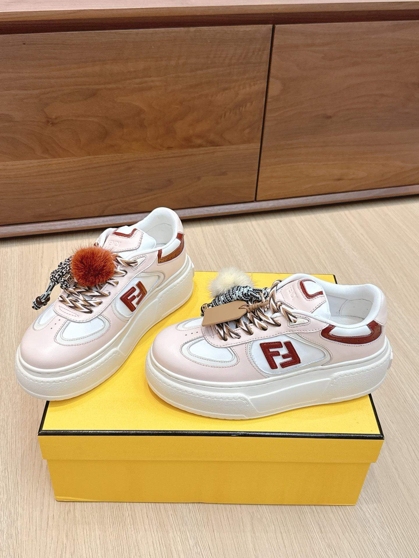 Luxury Replica Fendi Match Low Top Platform Sneaker - Image 3