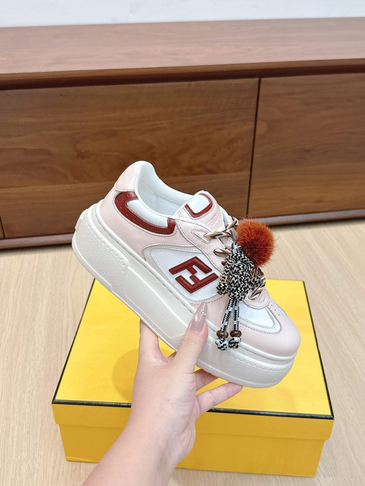 Luxury Replica Fendi Match Low Top Platform Sneaker - Image 4