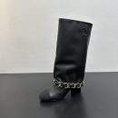 Luxury Replica Lambskin & Grosgrain High Boots - Black
